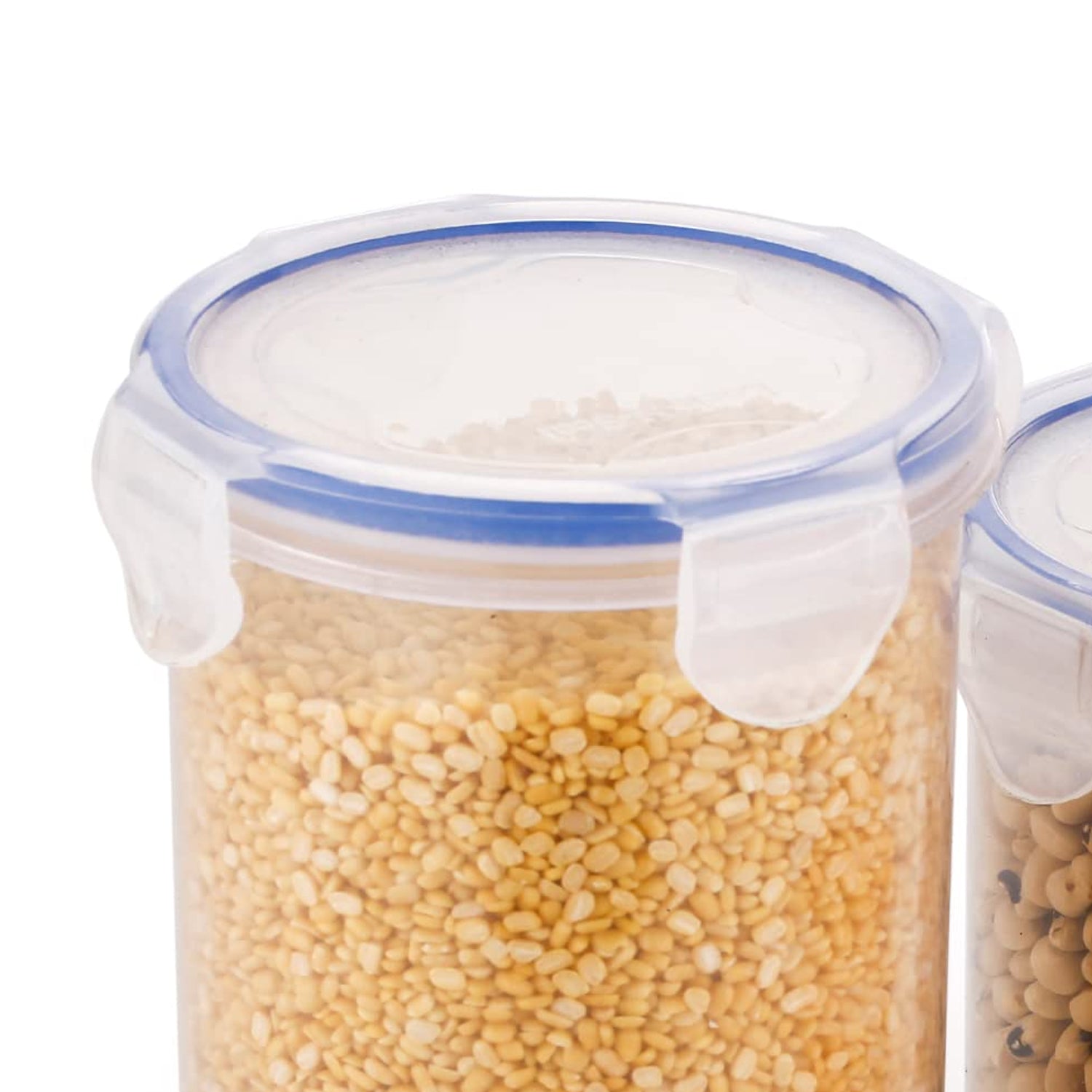 5828 Round Plastic Airtight Food Storage Containers With Leak Proof Locking Lid Storage Container Set Of 3( Approx Capacity 500ml1000ml1500ml Transparent) - 3 Pc Set 5828 Round Plastic Airtight Food Storage Containers With Leak Proof Locking Lid Storage Container Set Of 3( Approx Capacity 500ml1000ml1500ml Transparent) - 3 Pc Set